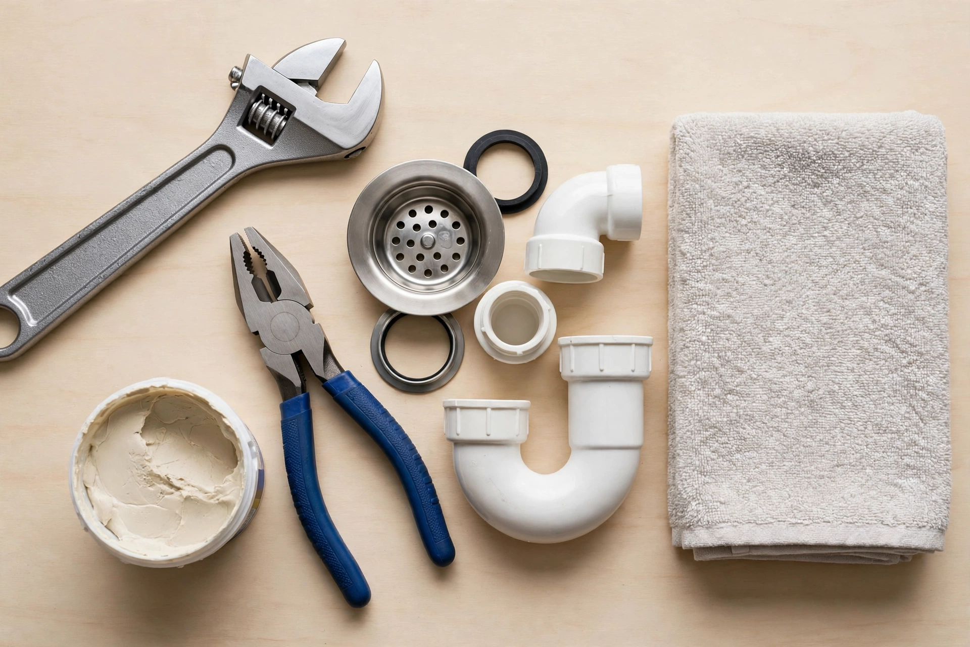 Tools for under-sink electrical and disposal work